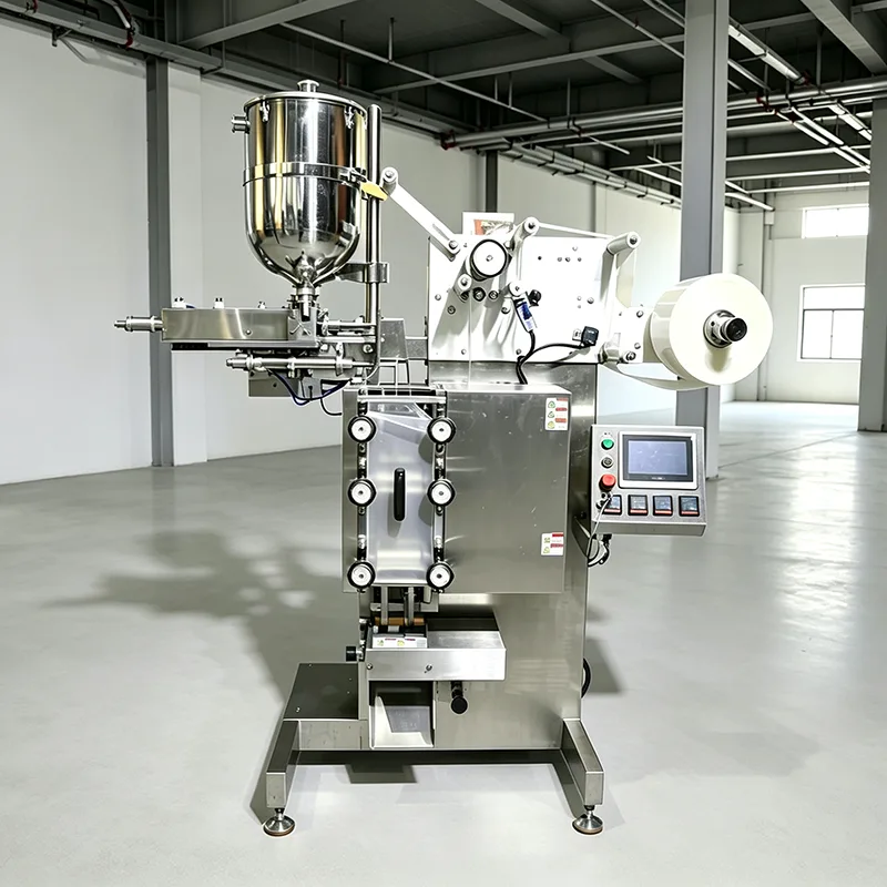 Máquina envasadora de líquidos con sello lateral de 3